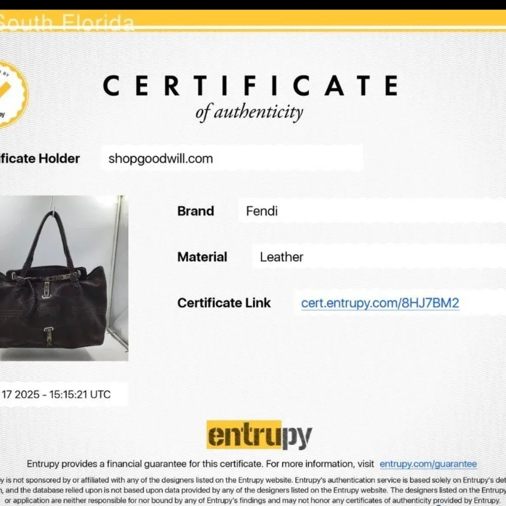 Authenticated Fendi Selleria Villa Borghese Bag/Tote - COA included - Picture 12 of 15